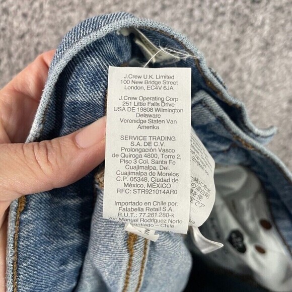 MADEWELL Jeans Perfect Vintage Crop Raw Hem Women's 27 T Light Wash Distressed - Picture 10 of 14